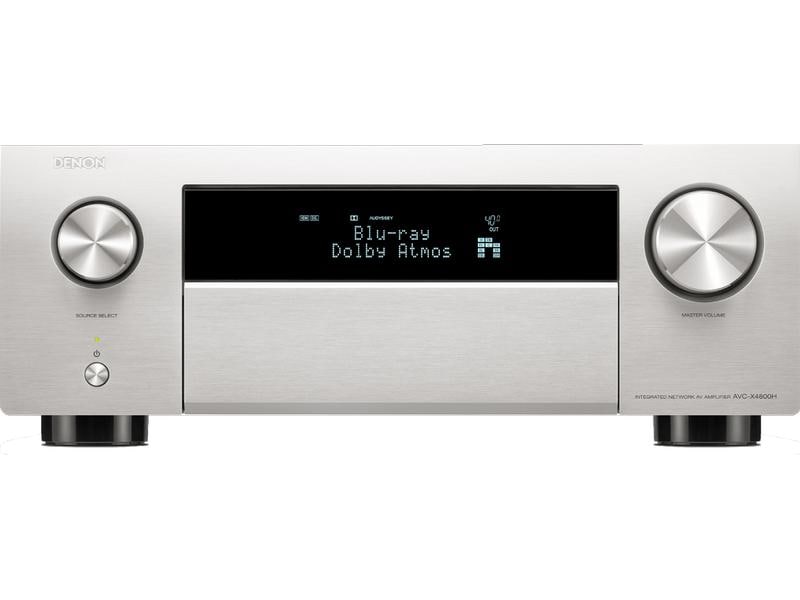 Denon AV-Receiver AVC-X4800H Silber 9.4-Kanal-Verstärker mit 8K-Video und 3D-Audio