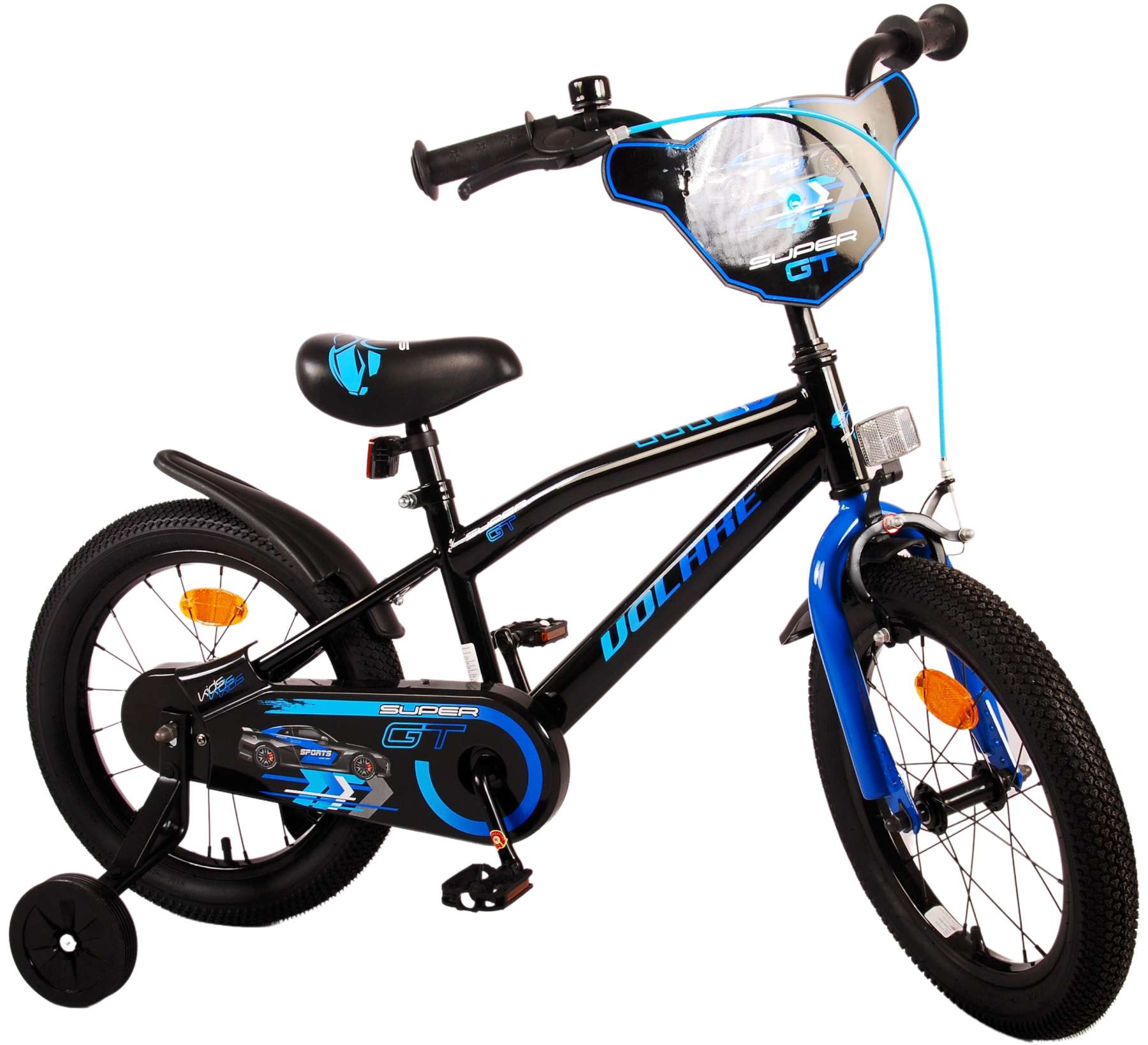 TPFSports Super GT Kinderfahrrad - Jungen - 16 Zoll - Rücktritt + Handbremse - Blau