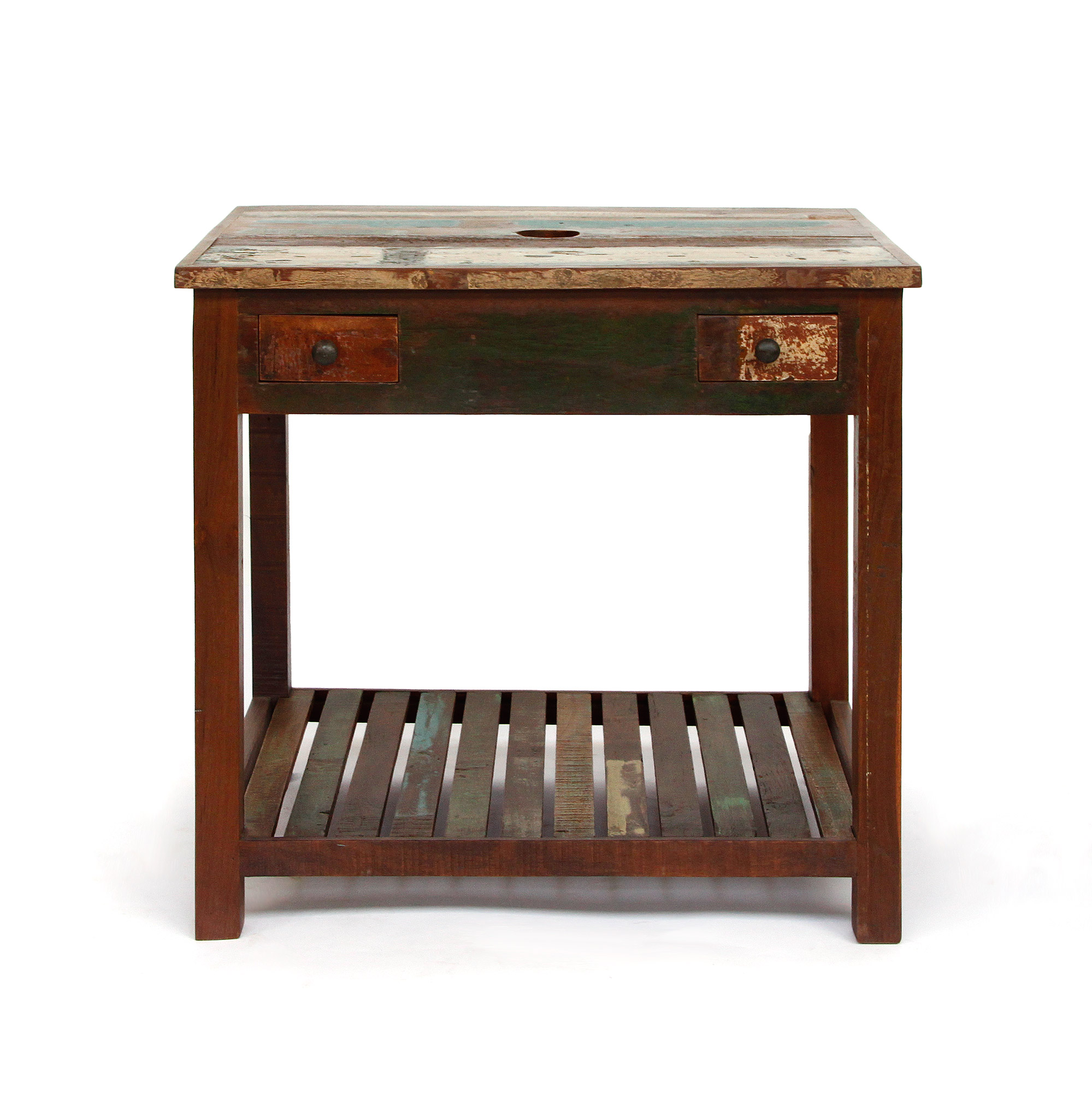 Waschtisch 'Jarrow', braun, multicolor, H 80 cm, B 75 cm, L 60 cm von fischer's lagerhaus