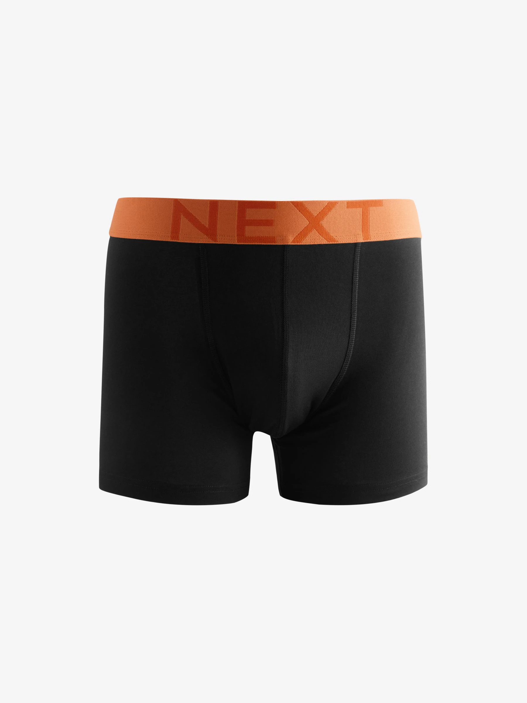 Zwart met felgekleurde tailleband - Verpakking van 5 trunks boxer