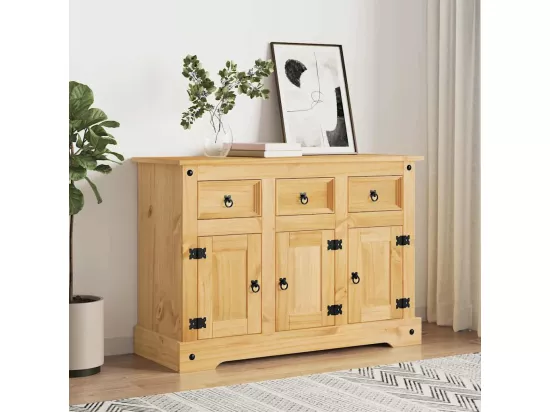 Buffet Corona marron 112x44x78 cm bois massif pin mexicain