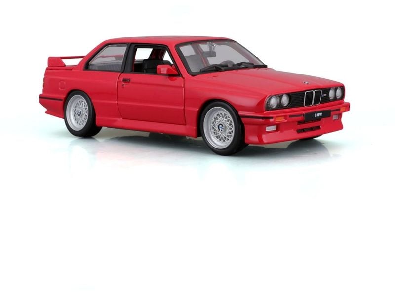 BBurago BMW M3 (E30) 1988 Rot 1:24 Sammlermodell im Massstab 1:24
