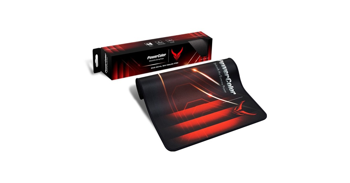 PowerColorRed Devil Gaming Mouse Pad  (Zwart/rood)