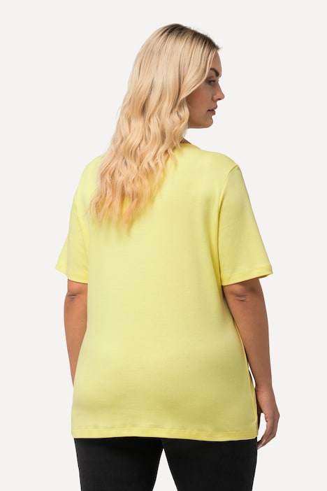 Shirt, doppellagige Vorderseite, Slim, Rundhals, Halbarm