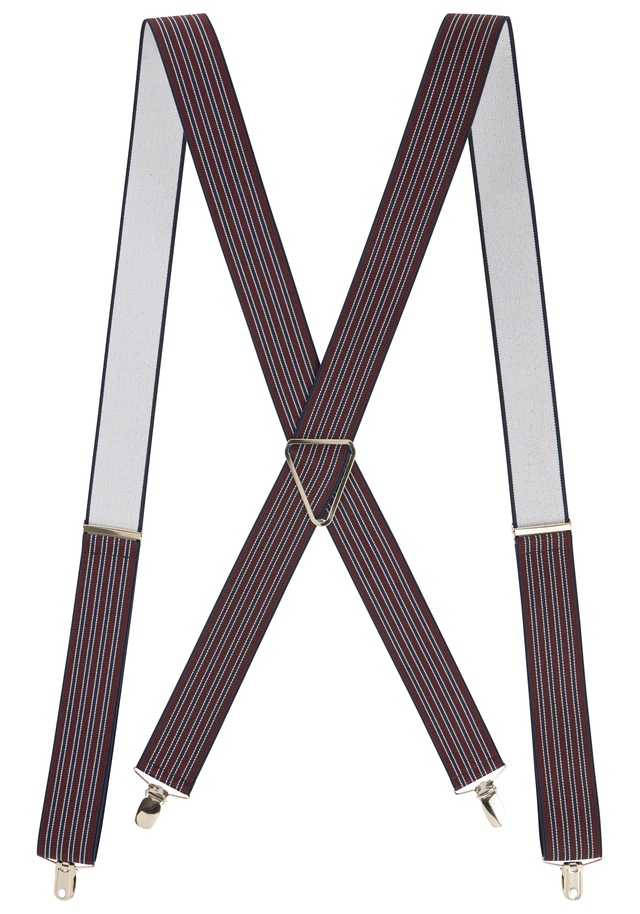 Man's World Hosenträger , in bequemer Breite & extra Länge bis 130cm - NEW - im Streifendesign