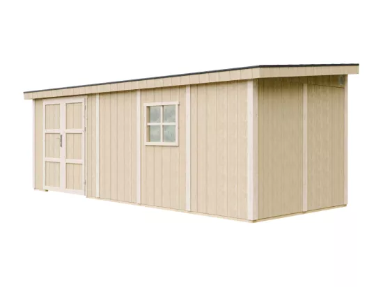 Abri de Jardin Qualité Premium 14,3 m² - H231x248x648 cm - Sans plancher e paroi latérale - Timbela M941B-CAVERN STEEL