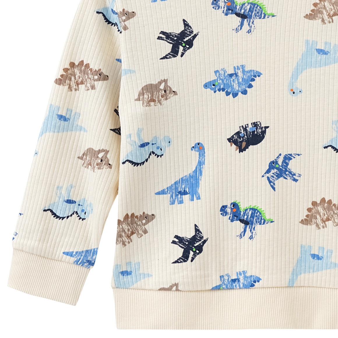 Topomini Baby Langarmshirt mit Dinosaurier-Print creme