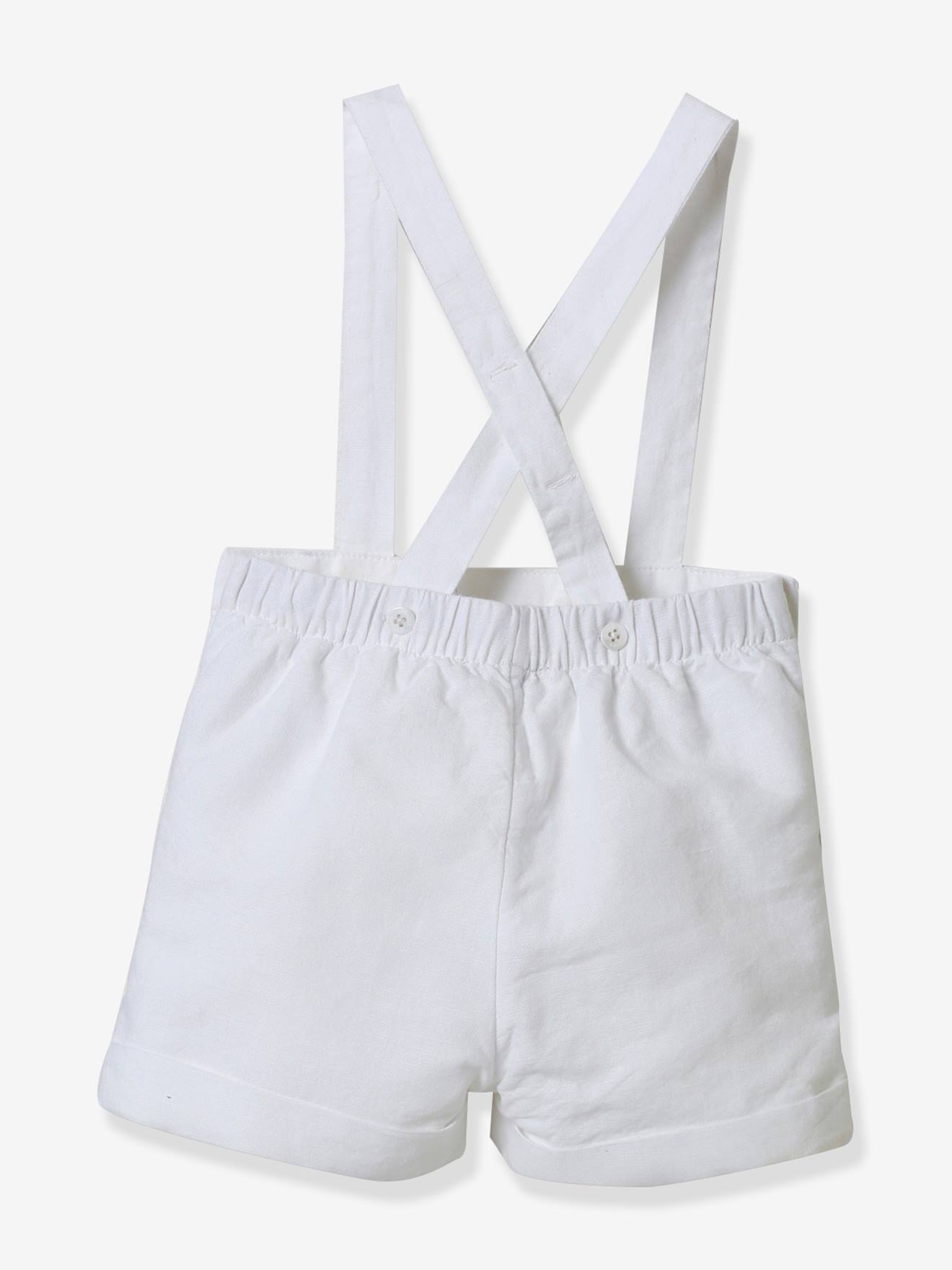 Bermudas com suspensórios
