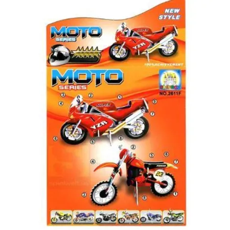 Postler 3D Puzzle Motorrad, 2 Stück, sortiert