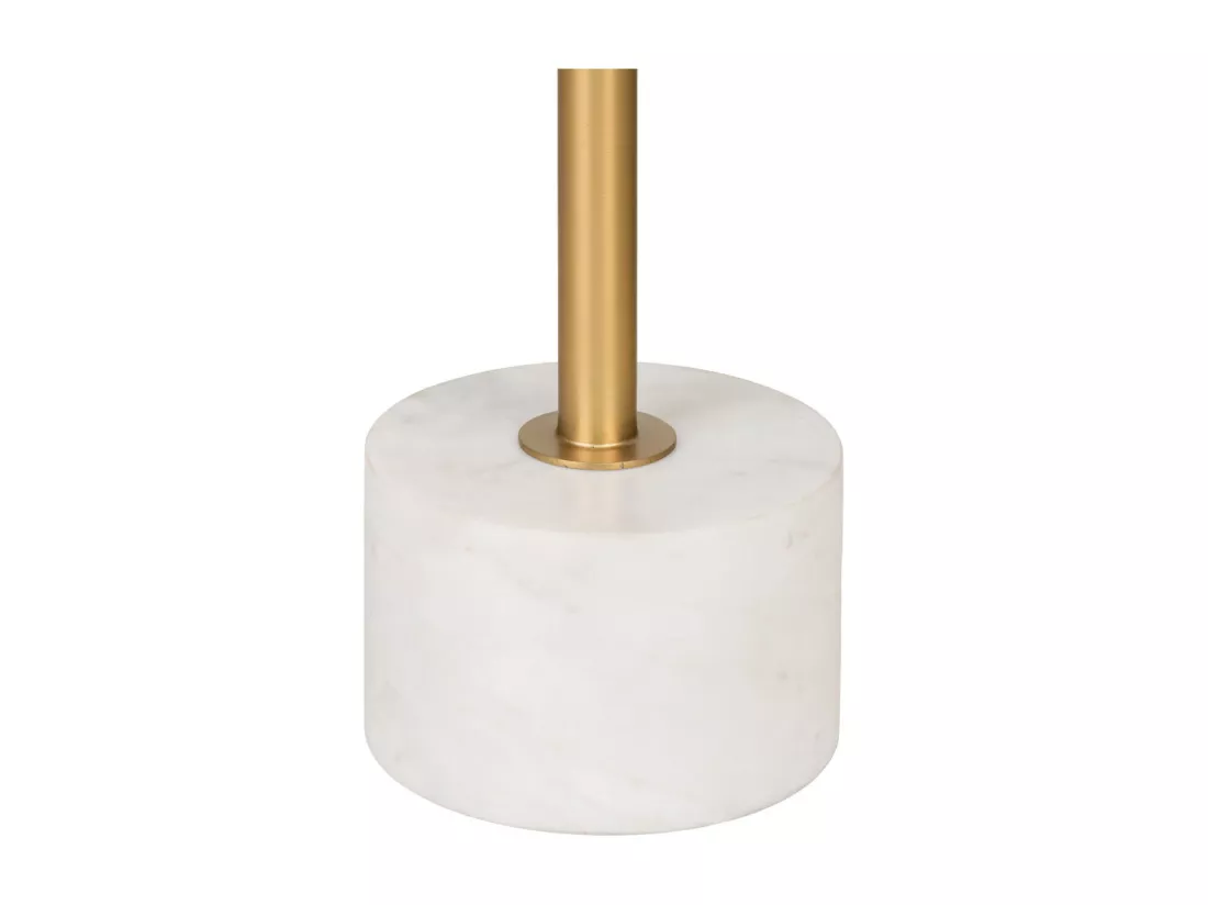 Lecco - Table d'appoint en effet laiton et marbre ø41cm - Laiton