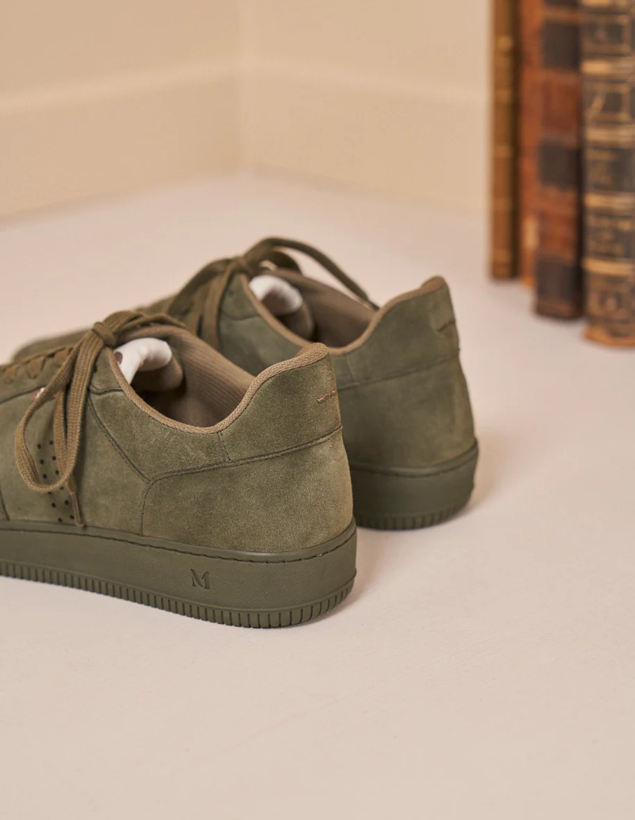 Baskets basses Maxence H - Suede kaki