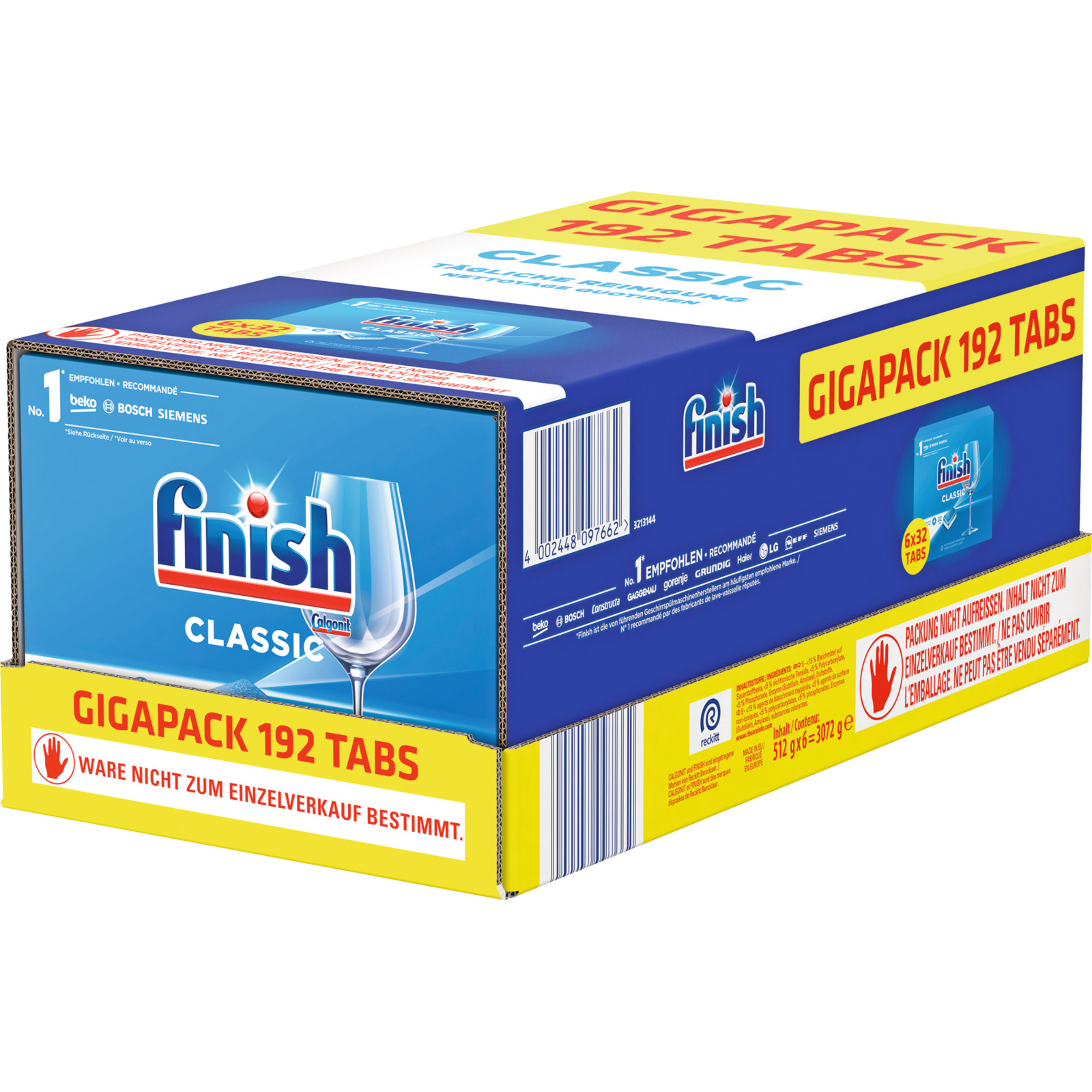 Finish Spülmaschinentabs Classic Gigapack 192 Tabs