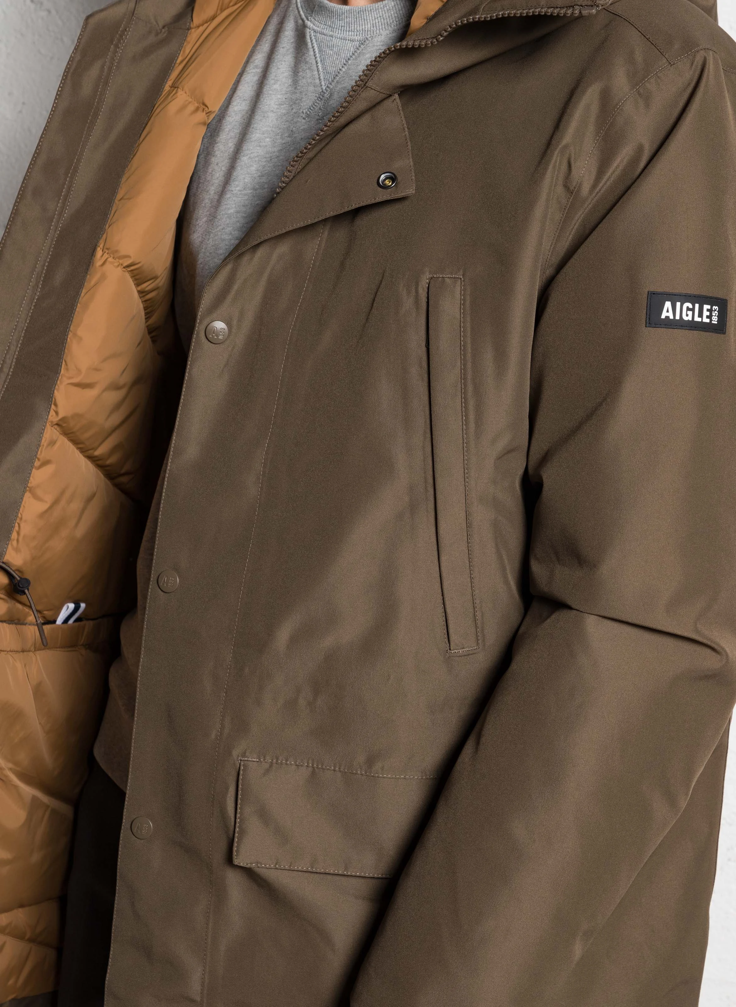 Parka col capuche | Vert