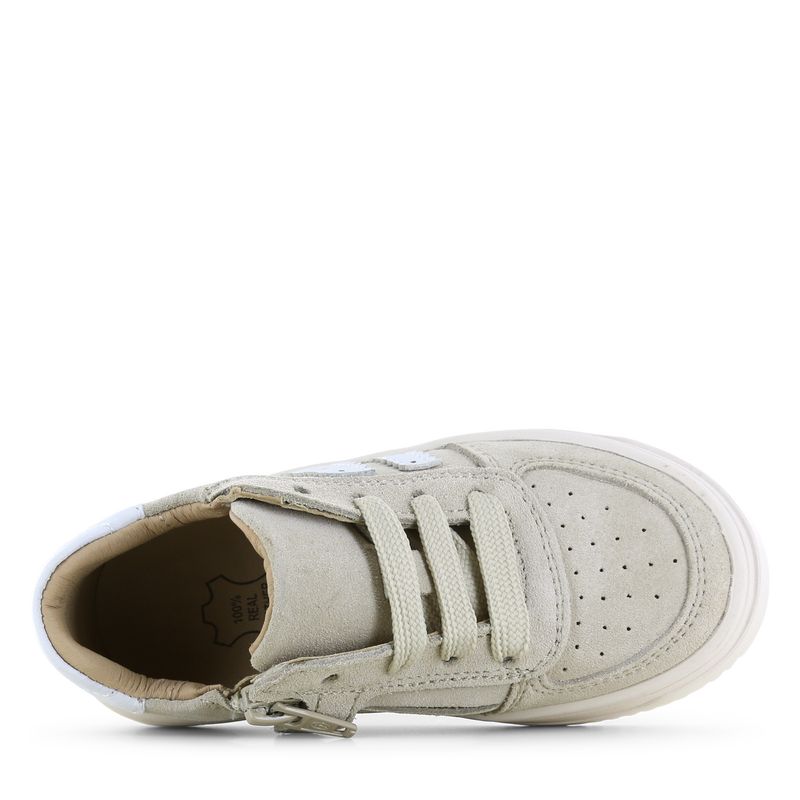 Shoesme beige sneaker Microfiber leer, Suède | Uni schoenen