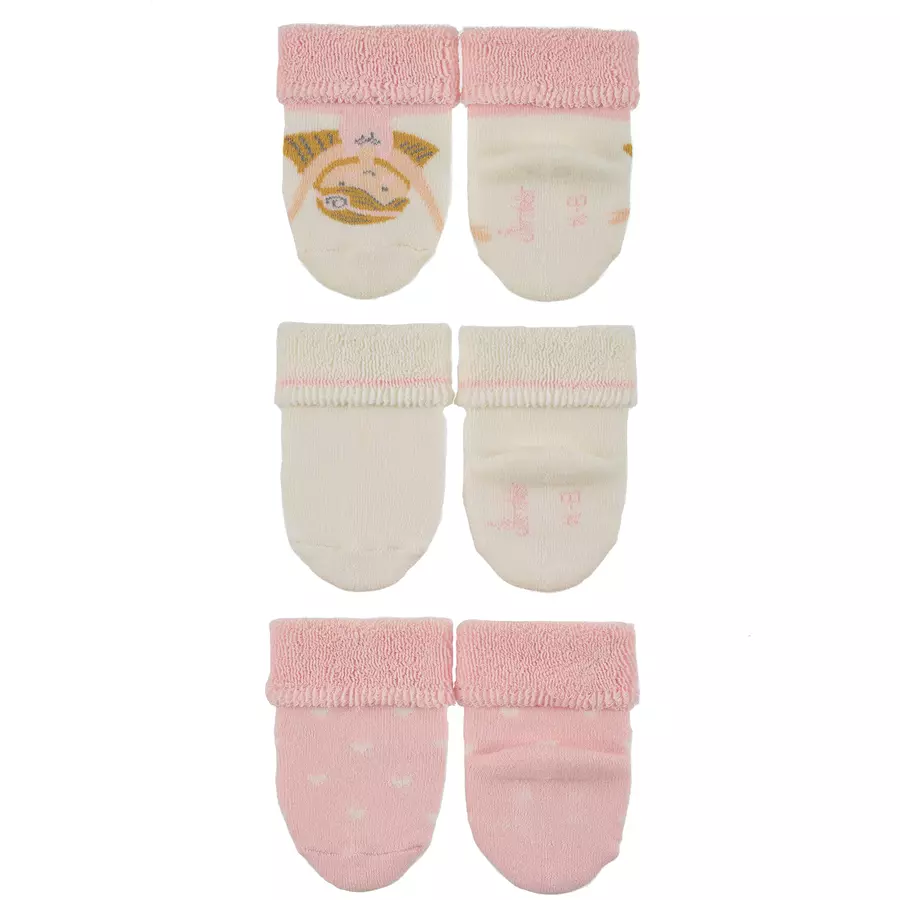 Sterntaler Baby-Söckchen 3er-Pack Ballerina ecru