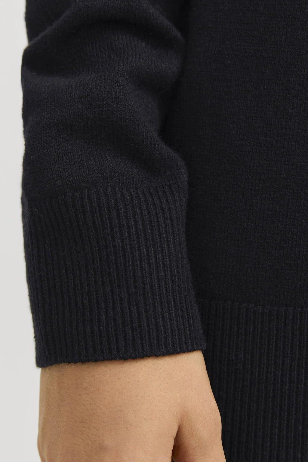 JACK & JONES JUNIOR trui zwart fijn gebreid