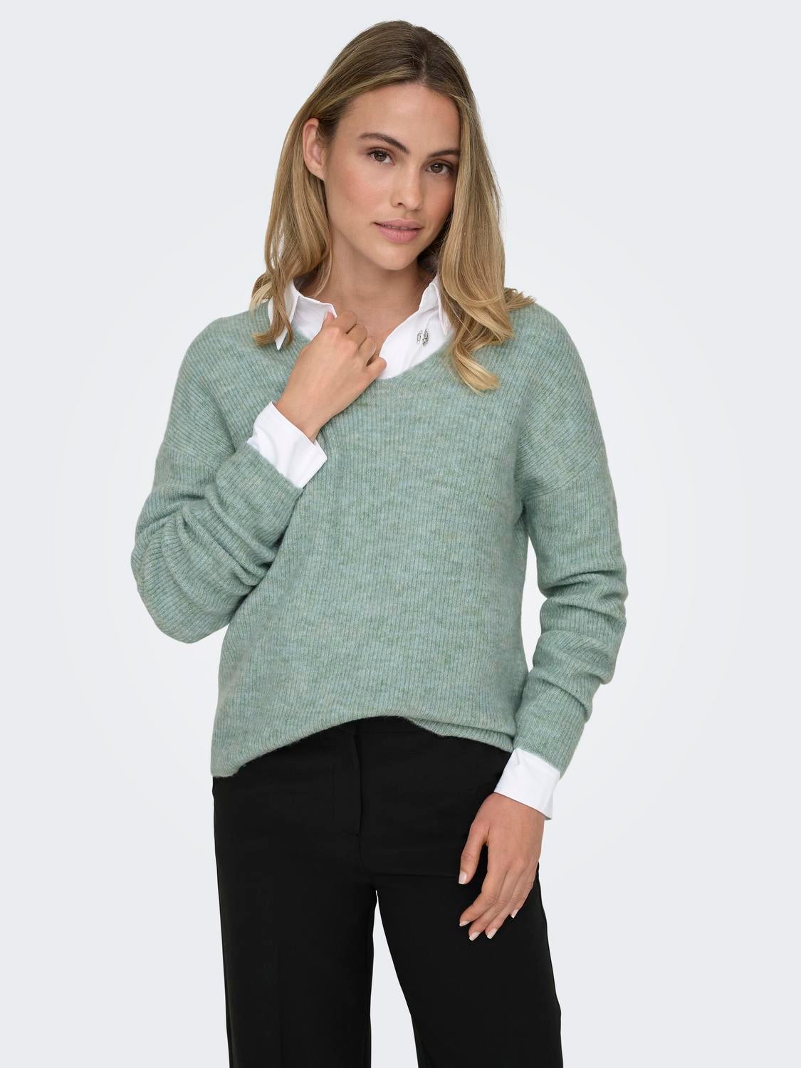 ONLCAMILLA Strickpullover Blue Surf