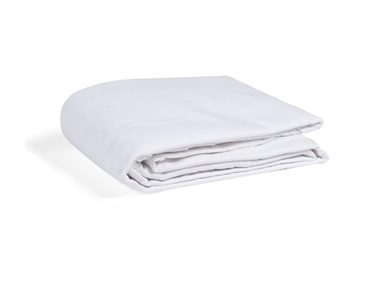 TERRE DE NUIT - Drap plat blanc 100% coton 270x325