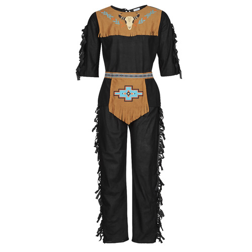 Fun Costumes - COSTUME ADULTE INDIEN NOBLE WOLF - Multicolore