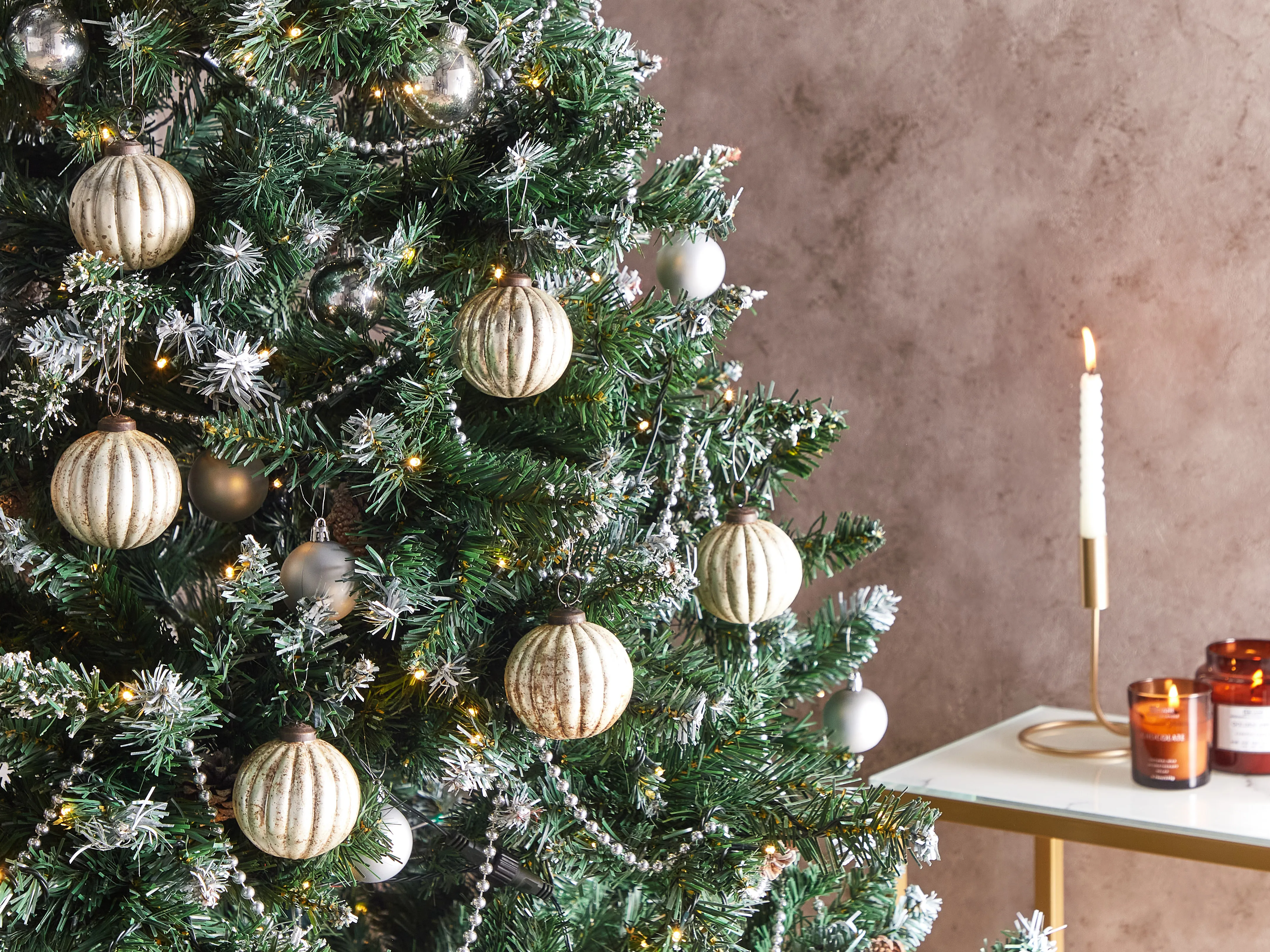 Set van 6 kerstballen IVOIRE Glas Zilver