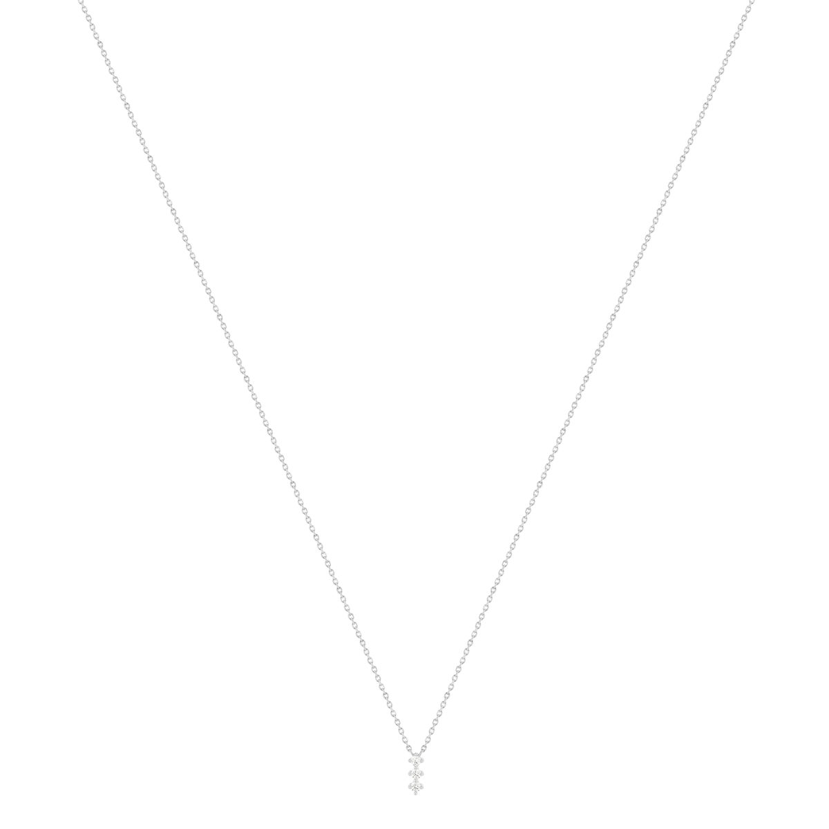collier argent 925 zirconias 45 cm