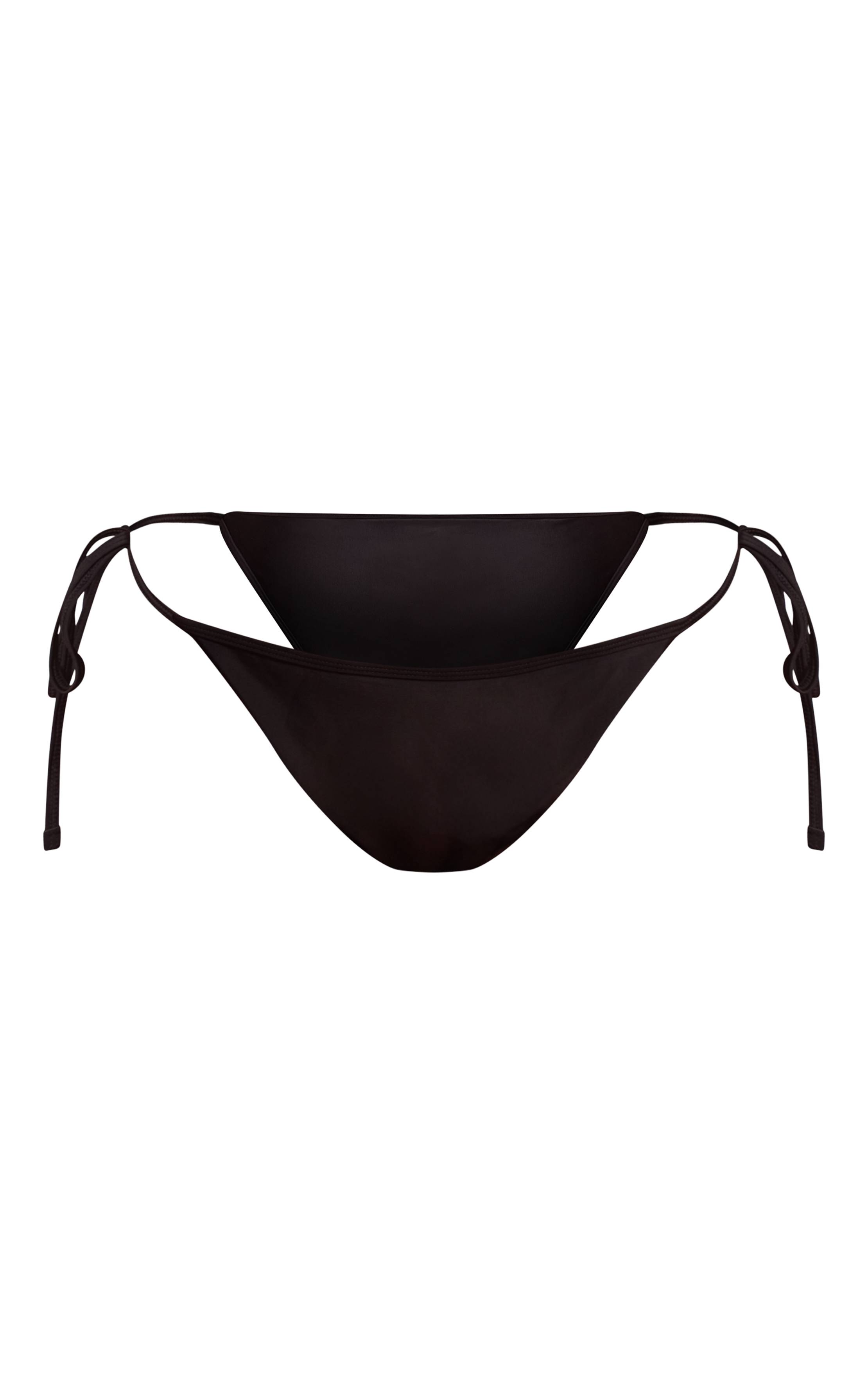 Noir Bas De Bikini Grande Taille À Nouer Sur Les Côtés Mix & Match