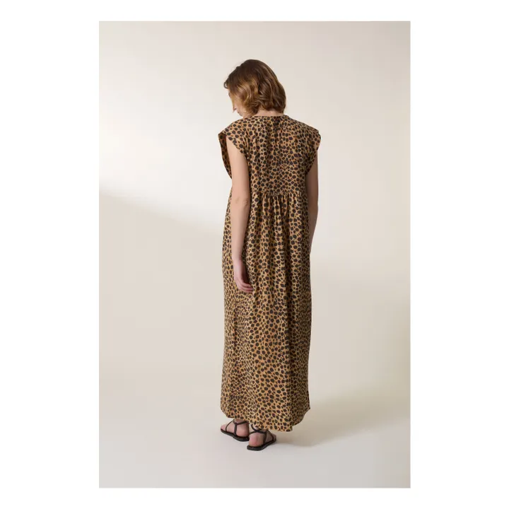 Leon & Harper Robe Richard Fawn Coton Bio | Léopard