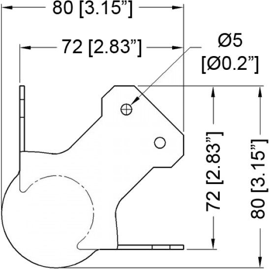 Penn Elcom C0650z heavy duty balhoek 80 x 80 mm