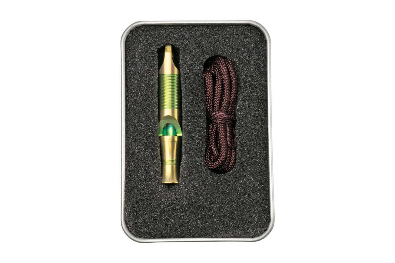 WE Knife Titanium A-05CP 120dB groen, noodfluit