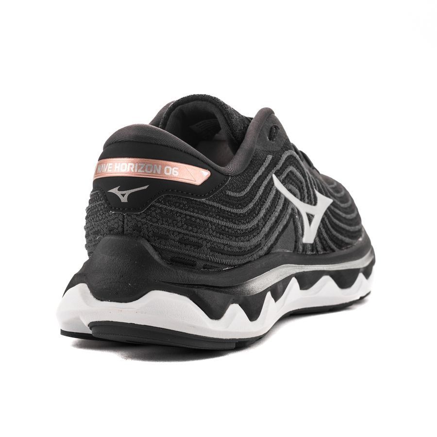 Mizuno Chaussures de Running Wave Horizon 6 - Noir/Argenté/Cuivre Femme