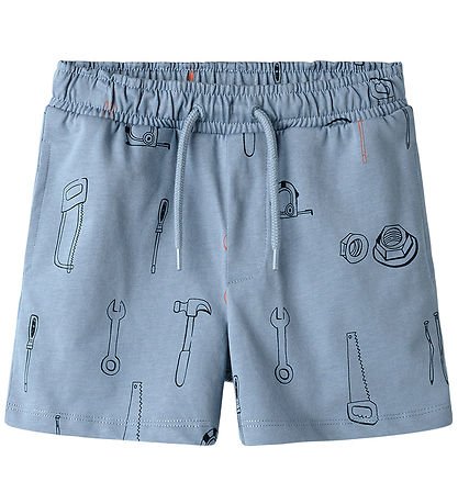 Name It Shorts - NmmHuxi - Verblasster Denim m. Print