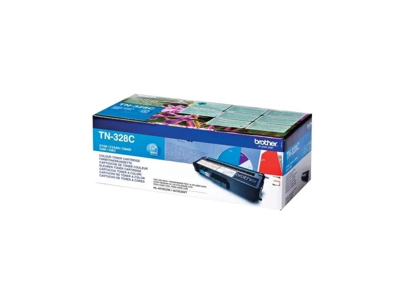 Brother TN328C - Cyan - original - tonerpatron - for Brother DCP-9270CDN, HL-4570CDW, HL-4570CDWT, MFC-9970CDW