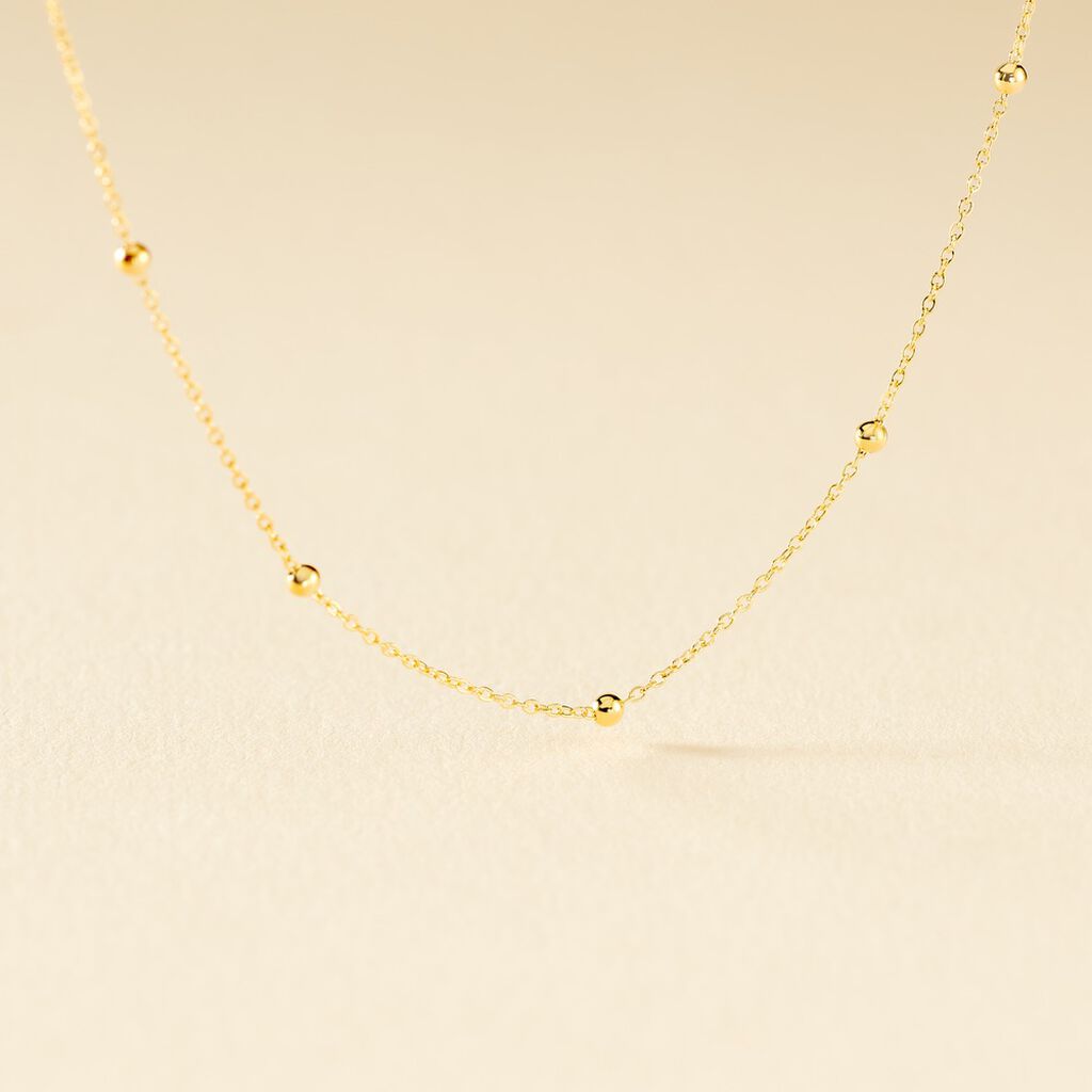 Collier Petites Boules Or Jaune