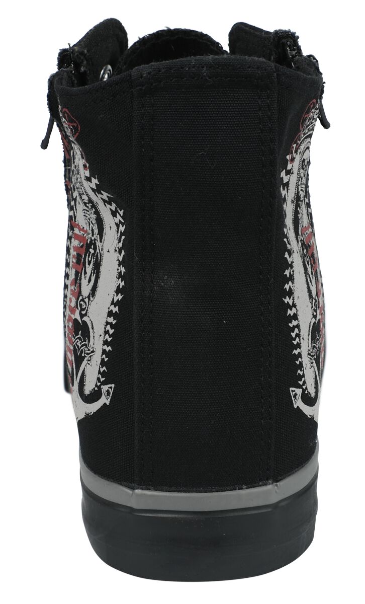 Skeleton Nun - Basketsz Zippées | Rock Rebel by EMP Baskets hautes