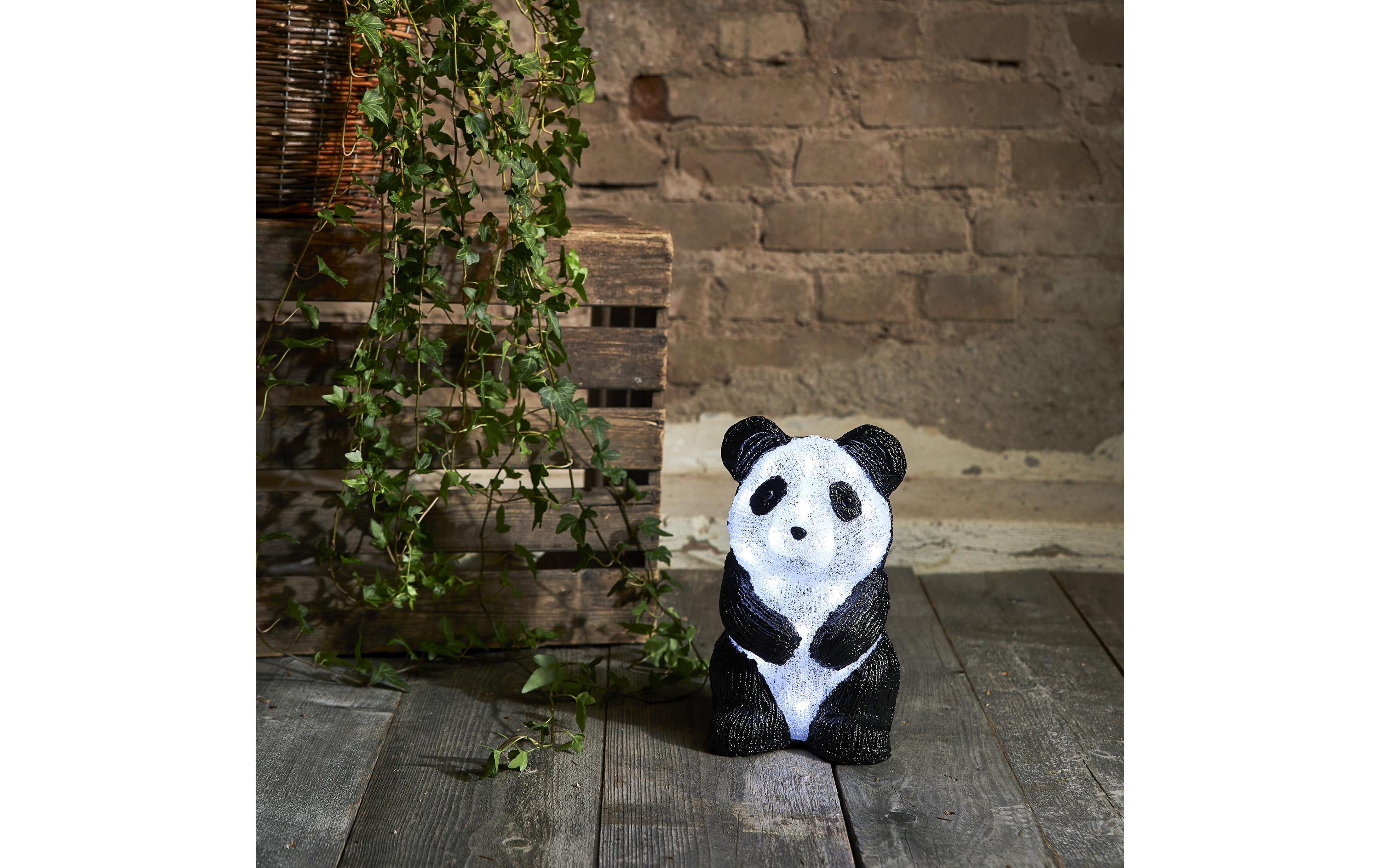 LED-Figur Crystalo Panda, 20 LED, 27 cm, OutdoorLeuchtender Fuchs