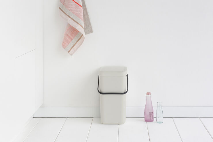 Brabantia Affaldsspand m/låg sort.kon. 12 ltr Light grey