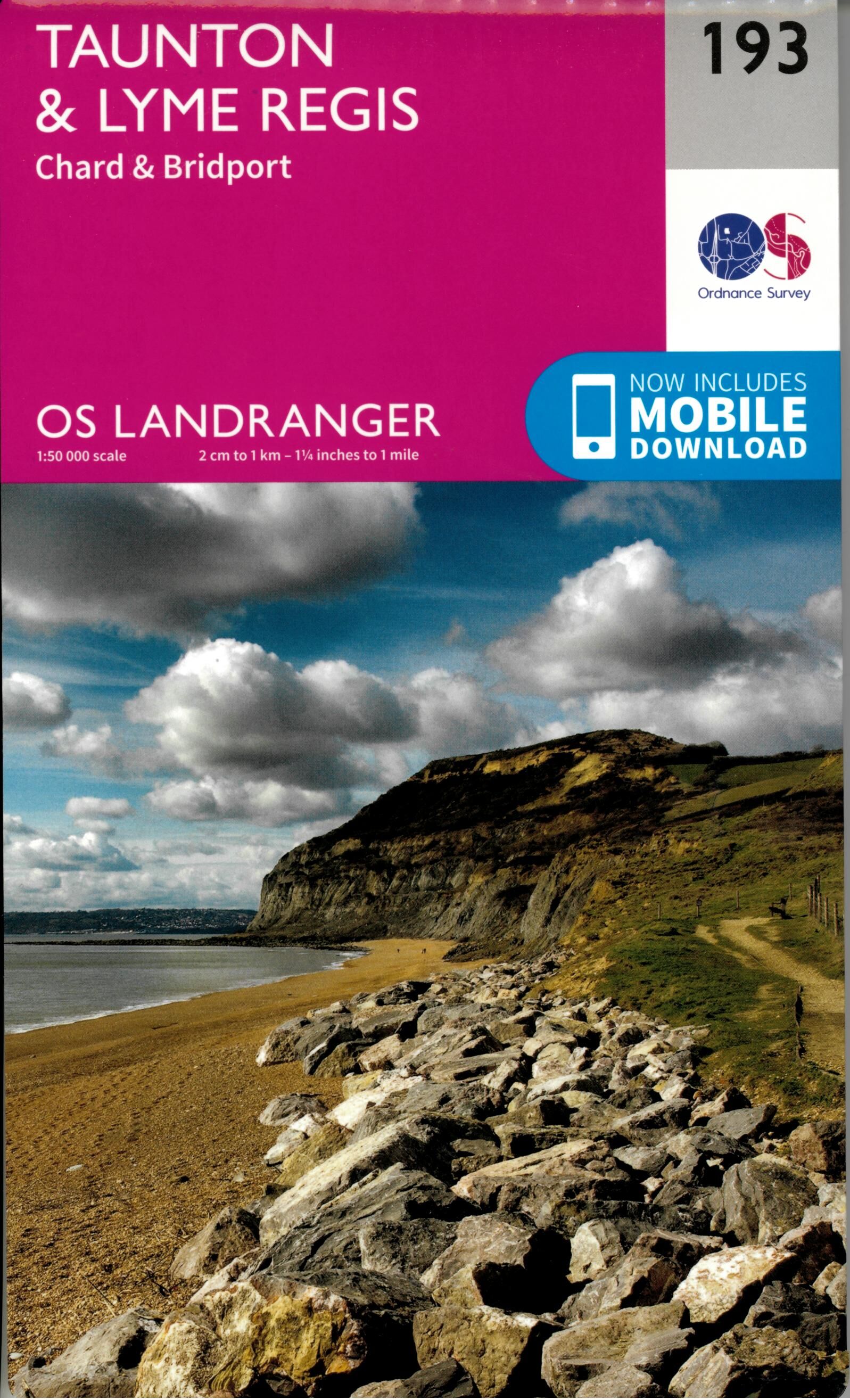 ORDNANCE SURVEY - 193 GB TAUNTON LYME REGIS 1 50 000