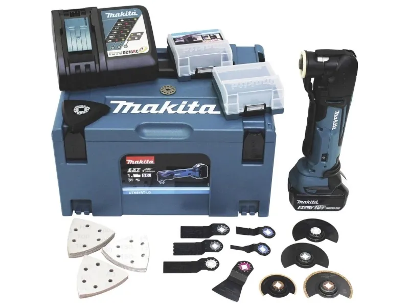 Makita DTM51RT1J3 - Oscillerende multiværktøj - ledningfri - 18 V