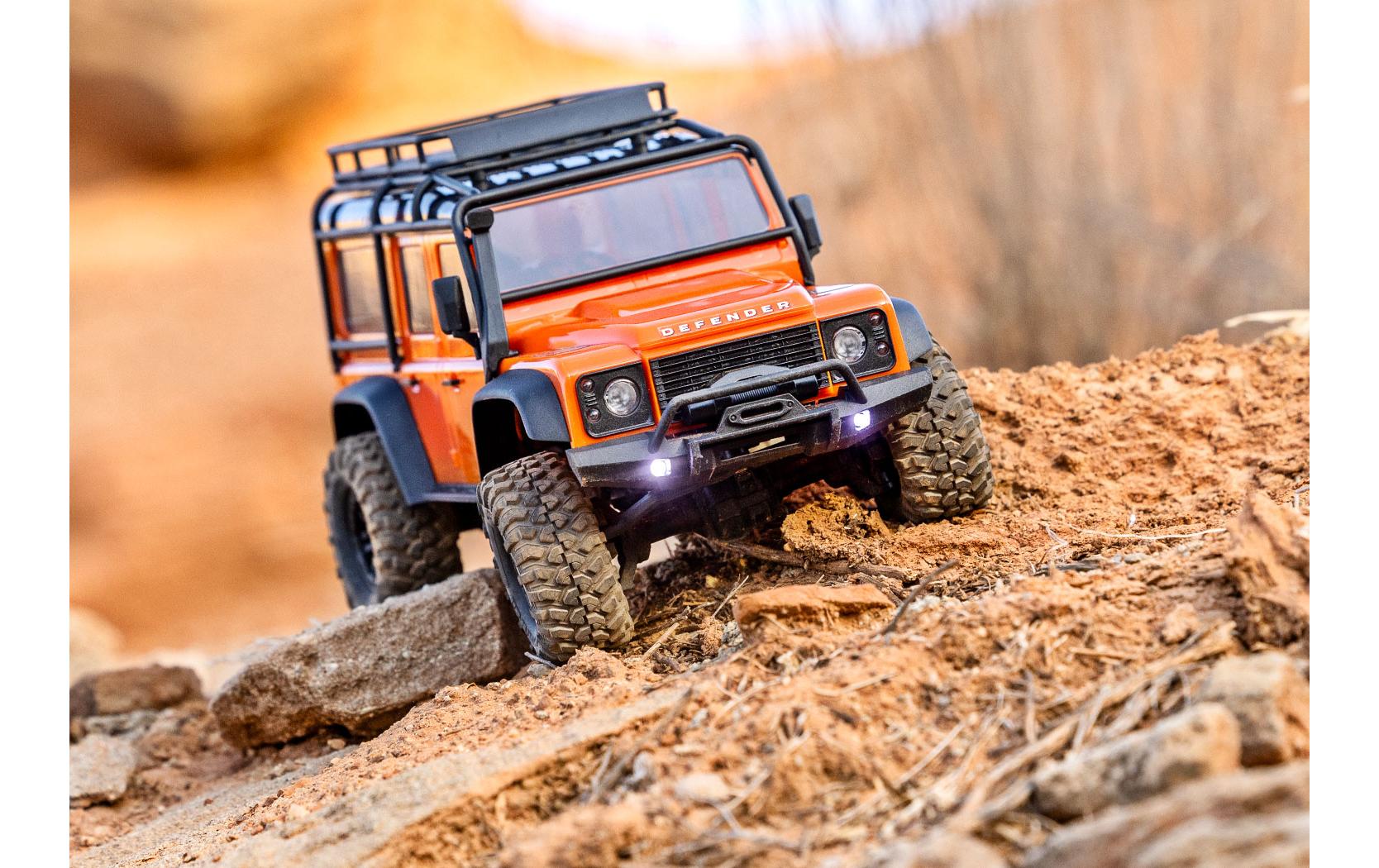 Scale Crawler TRX-4M Land Rover Defender Orange, RTR, 1:18<br>TRX-4 Performance im Mini-Format