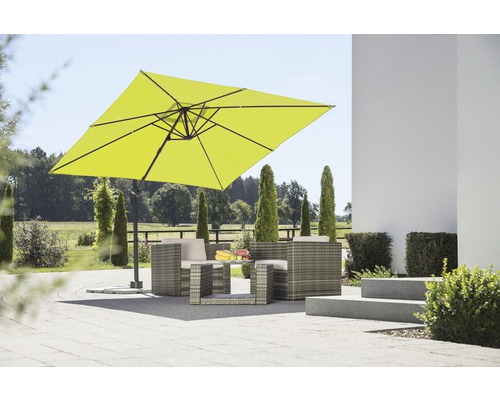 Schneider Rhodos Junior zweefparasol, 270 x 270 x 240 cm, polyester 180 g/m², groen