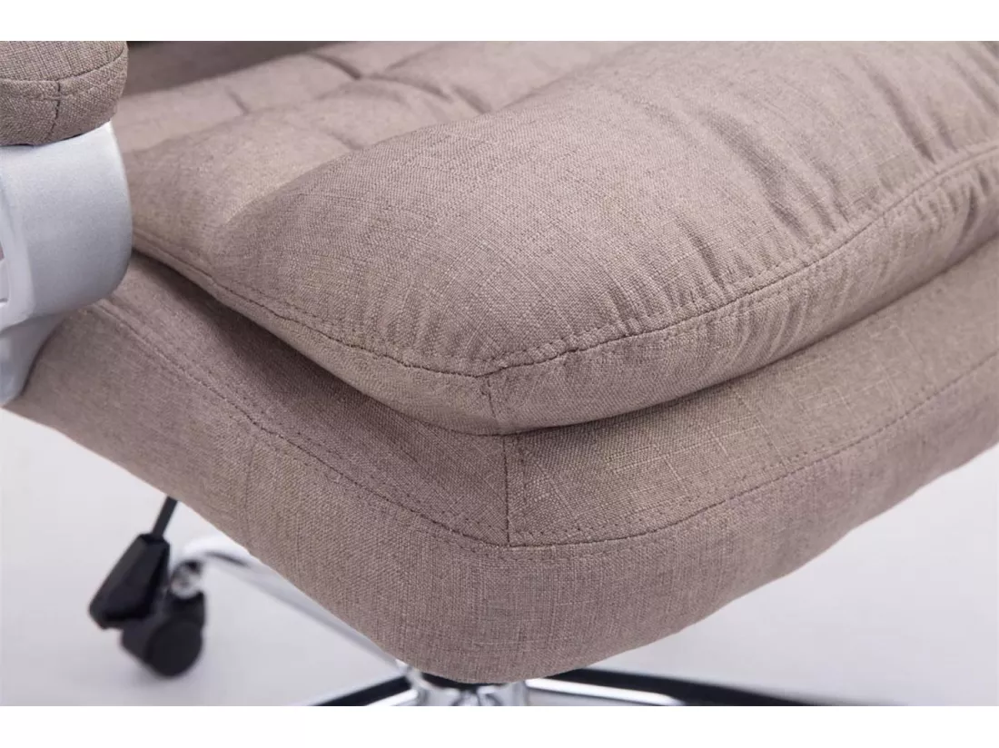 Chaise de bureau - Tissu - Taupe - XXL Vancouver