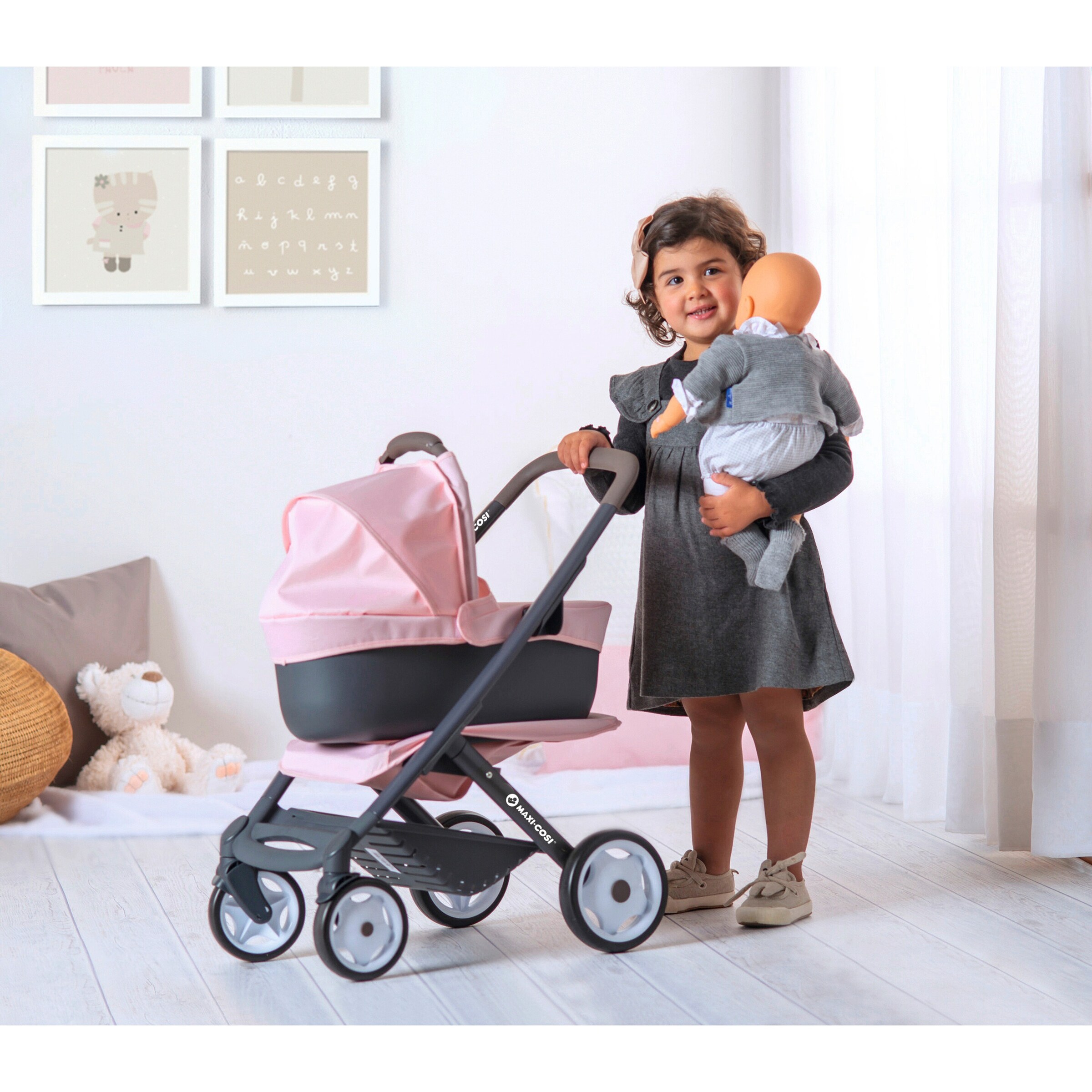 Smoby Puppenwagen 3in1 Maxi-Cosi rosa