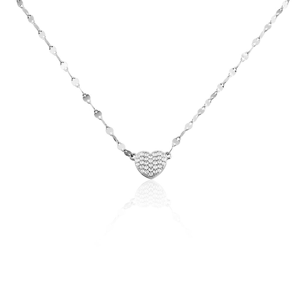 Collier Argent Blanc Varinia Oxydes De Zirconium