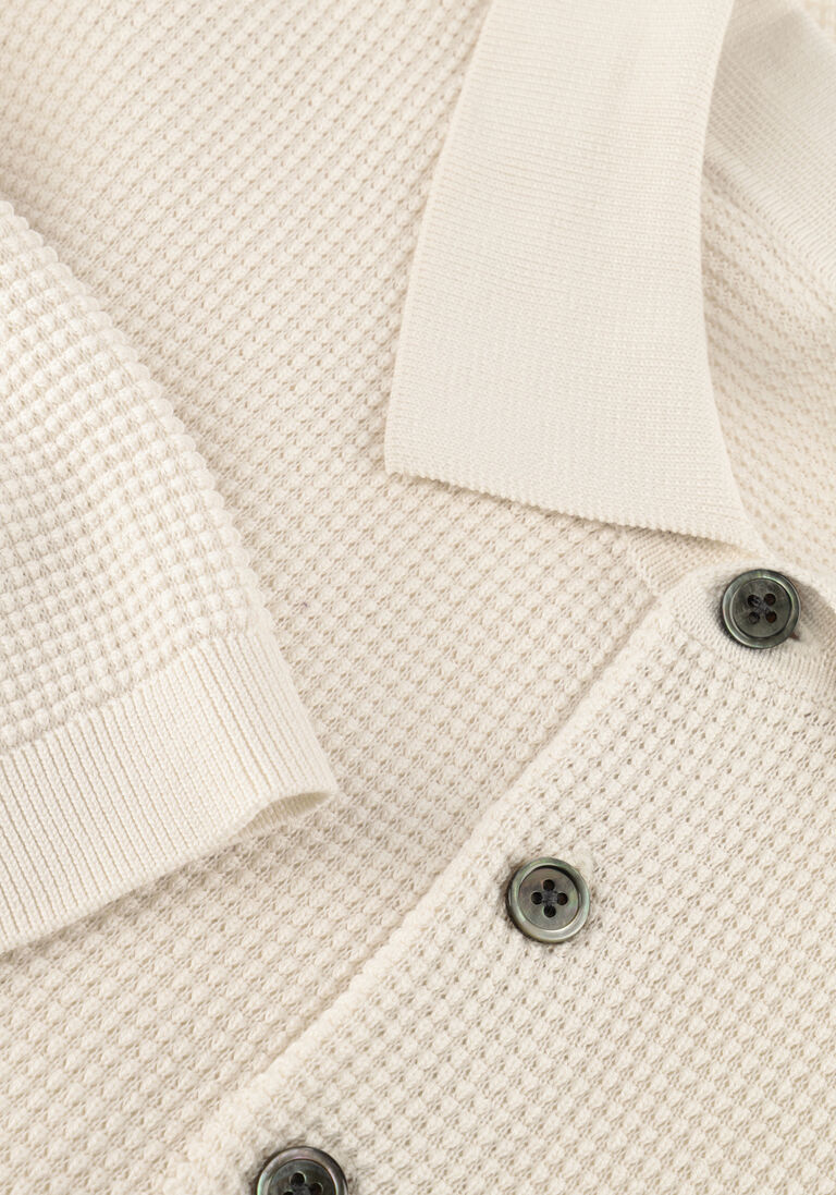 ecru profuomo polo polo ss aero ease waffle structure