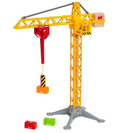 BRIO Byggekran m. Licht - 5 Teile - Gelb 33835