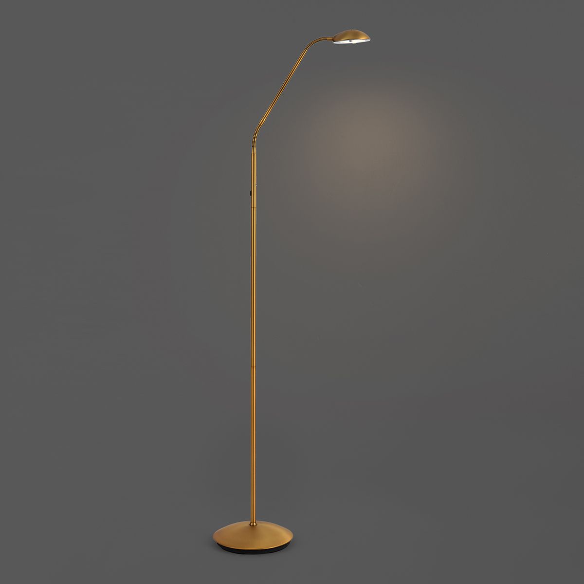 Moderne vloerlamp brons incl. LED 3-staps dimbaar oplaadbaar - Waldorf