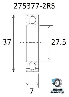 Roulement B3 - BLACKBEARING - 27537-2rs