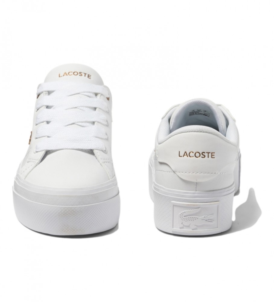 Tênis Lacoste de couro vulcanizado branco