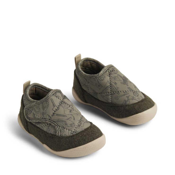 Wheat Indoor Shoe Mulle Dark green