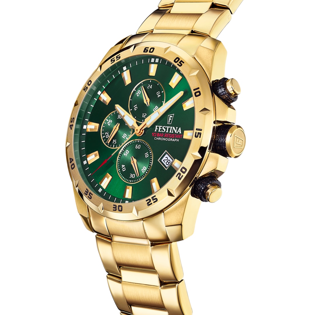 Festina Chrono Sport Goldig / Grün